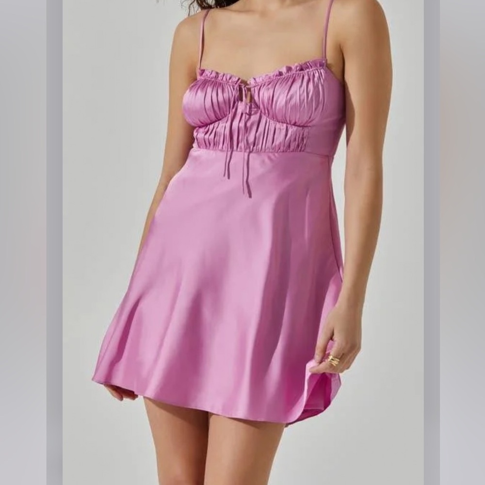 Nordstrom Pink Satin Mini Dress - ASTR the label